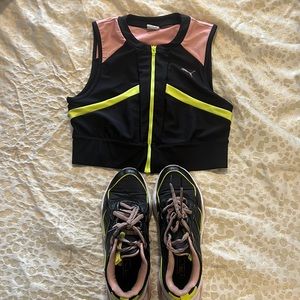 Puma Matching Crop Top and Sneaker Set
